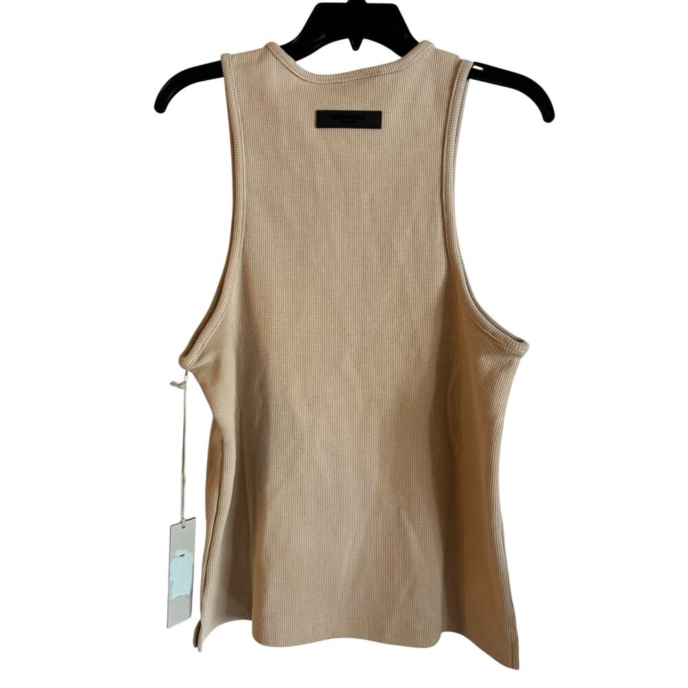 Essentials Fear Of God Tank Top Womens M Sand Beige Waffle Knit Pacsun Casual - Picture 2 of 6